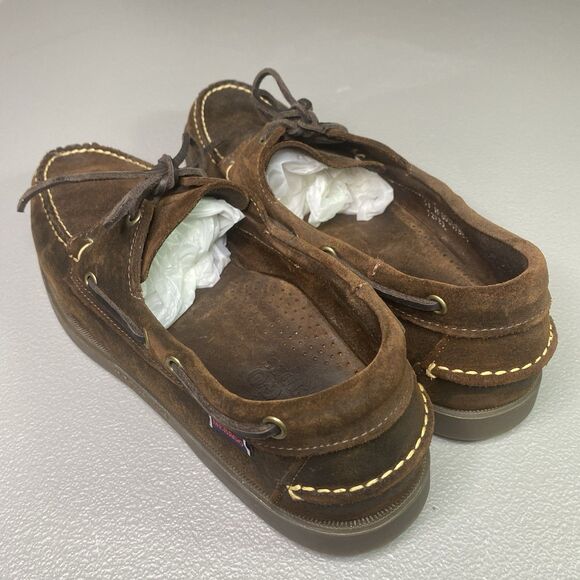 SEBAGO Docksides Portland Nubuck Distressed Dark Brown Boat Shoes Mens 11 - Picture 3 of 12